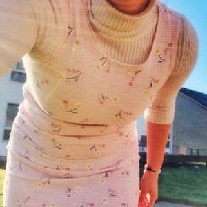 VINTAGE pink midi dress